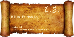 Blum Eudoxia névjegykártya